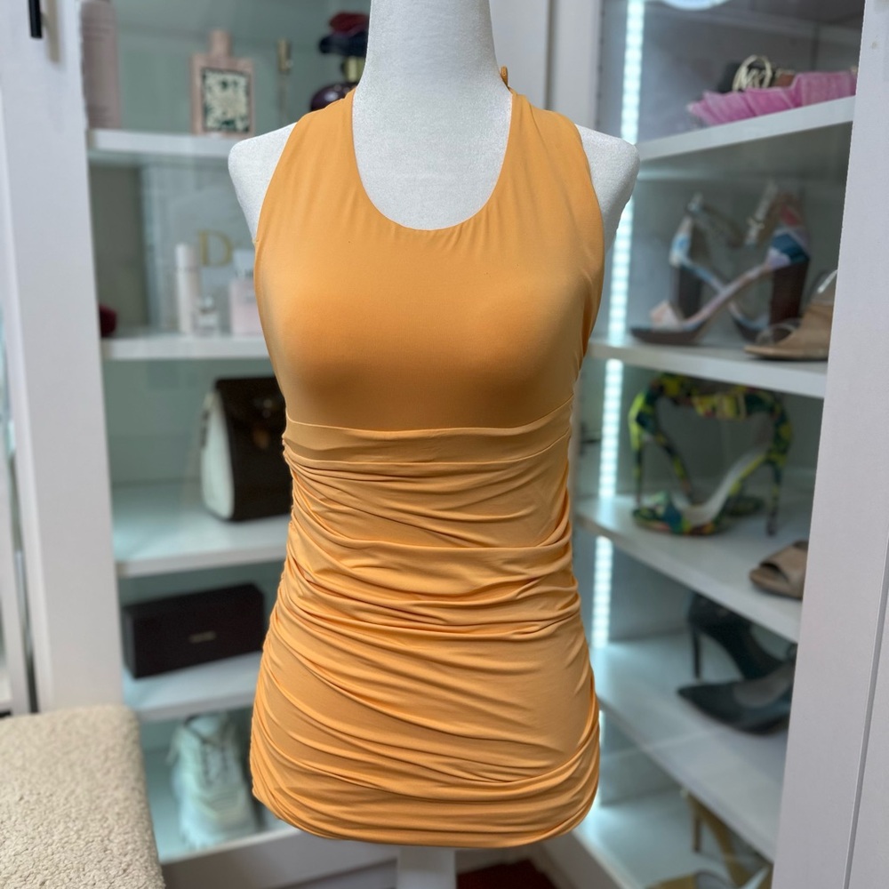 Elegant Orange Sleeveless Top